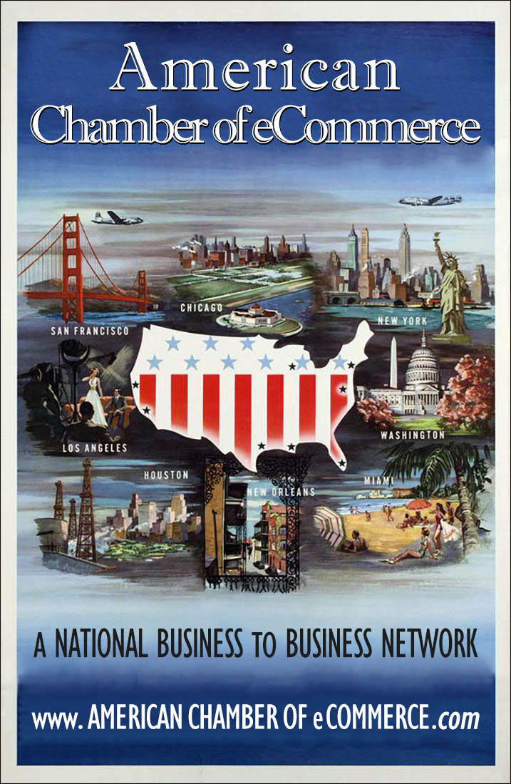 1950s image of usa between several major cities across the country representing the chamber's national business network