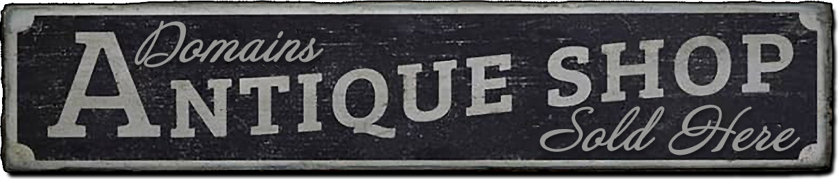 an old antique sign as a play on words regarding 25-year old domains for sale